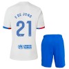 Officiële Voetbalshirt + Korte Broek FC Barcelona Frenkie de Jong 21 Uit 2023-24 - Kids